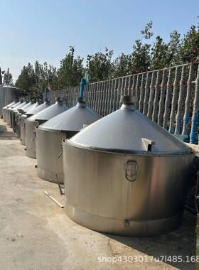双层不锈钢酒锅坚固耐用1000斤食品级白酒蒸锅水冷冷却器