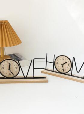 新款直销欧式创意HOME钟表座钟家用卧室玄关新款时钟式小式放客厅