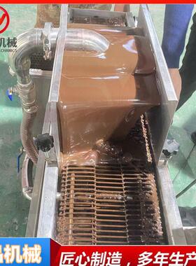 冻干山楂串巧克力涂层机 法棍面包裹巧克力设备 巧克力棒上浆机器