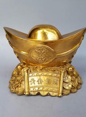 铜黄金大元宝铜元宝妙音铜艺铜器家居办公装饰工艺品摆件