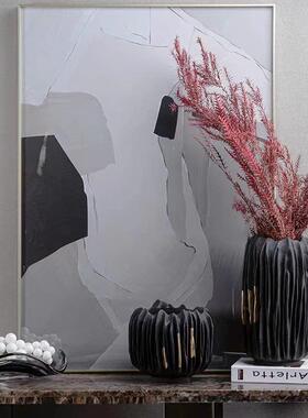 奢极简创折纸树脂花0469瓶花器几软装样板房客轻厅茶餐桌面意家居