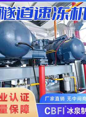 隧道式速冻机大型速冻设备速冻肉类海鲜水产类大规模生产机器