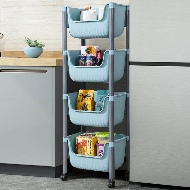 家用落地多层架装果蔬菜架子放菜篮收纳层架小推车厨房塑料置物架,淘宝优惠券,粉丝福利购,淘宝优惠卷