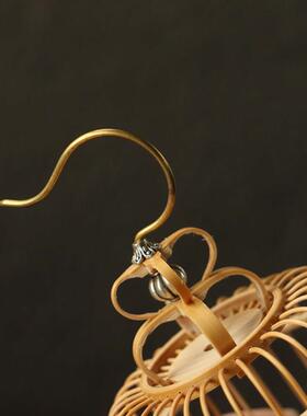 精品纯手工制作天然老玉竹丝小虫笼竹制蝈蝈笼虫具竹叫笼子鸣虫具