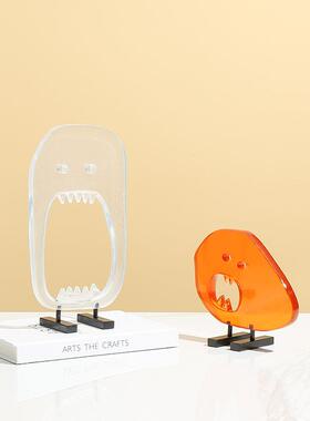 创意现代风透明树脂卡通精灵摆件样板间电视柜儿童房设计师装饰品
