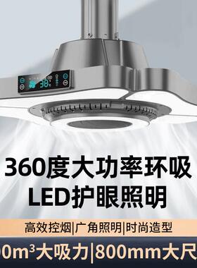 新款麻将机吸烟灯棋牌室空气净化灯器排烟机麻将室麻将灯升降吊灯