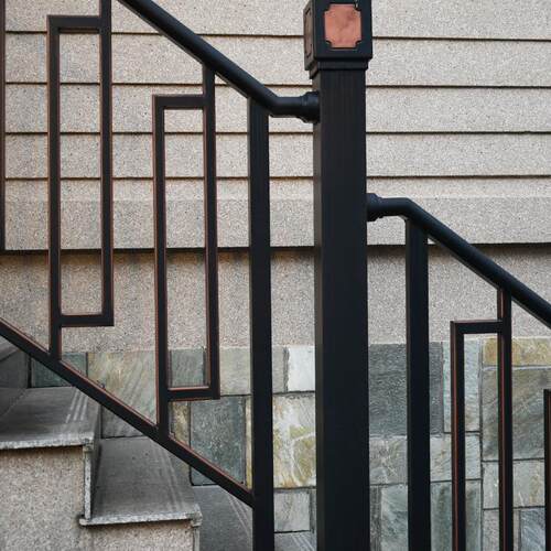 铝金楼梯扶手庭合院围栏新中式别墅小区护园001LT花院墙中式栅栏 - 图0