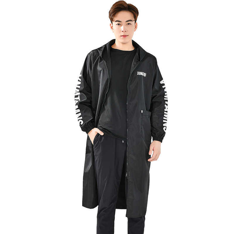 0J0特长加长单层防水大人罩衣防油污仓库工作服大褂厨房家务防尘 - 图3