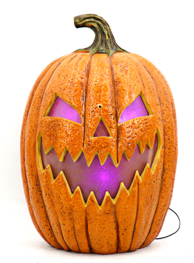 万圣节电动感应南瓜骷髅彩灯鬼屋密室酒吧游乐园声控装饰道具