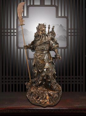 九龙关公摆件武圣武财神树脂工艺品办公室家居客厅开业礼品