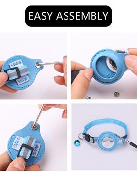 Pet GPS Tracker Airtag Case Collar for Cat with Protective C
