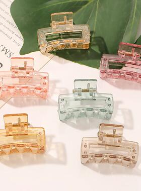 Macaron Colour Small Square Hair Claws Acrylic Hair CliP