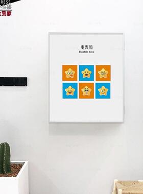 定制电箱电闸箱网红表情包遮挡装饰画配电箱开启遮盖箱电表箱饰画