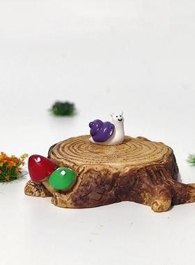 迷你仿真树墩树桩微景观盆景小摆件木桩木墩造景装饰桌面diy沙盘