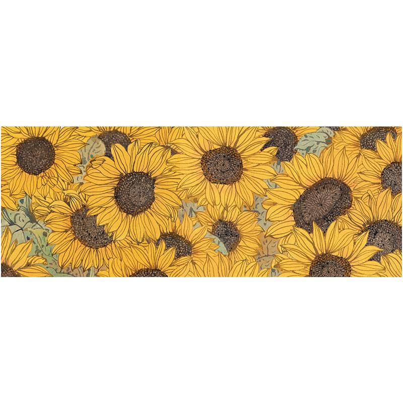 Sunflower kitchen floor mat door mat soft diatom mud water-absorbent cooling mat non-slip oil-absorbent strip carpet