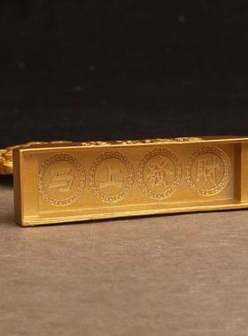 正品黄客发铜财树摆件招财进宝八方来财居厅办公室桌面装饰品家礼