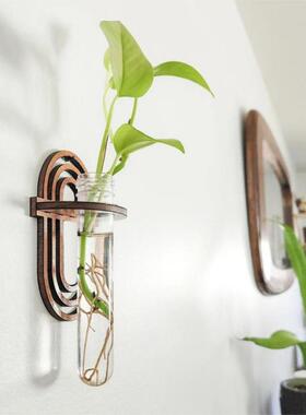 新款创意墙上植物培育试管架 悬挂式的水培花瓶 家居墙面简约挂件