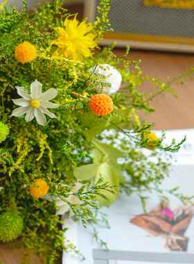 永生风车果草莓果干花花束家居装饰摆件ins网红文兰干花永生花