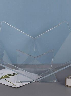 现代简约几何压克力书架杂志架桌面摆件书房客厅办公室装饰品摆设