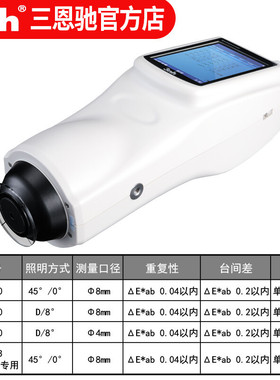 便携式光栅分光测色仪交通路标NS800色彩配色印染印刷色差计