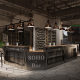 Industrieller Stil, Bar, Kaffeebar, Theke, Eisen, Retro-Restaurant, Hotel, kreative Ecke, Kassierer, Rezeption, Shop