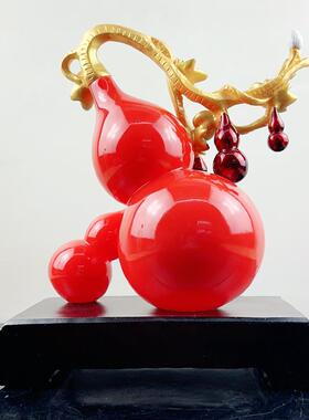 办公室葫芦玄关摆件福禄乔迁新居博古架客厅酒柜家居装饰品