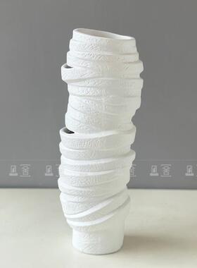 现代轻奢树脂不规则花瓶花器装饰客厅样板房花插花软装工艺品摆件