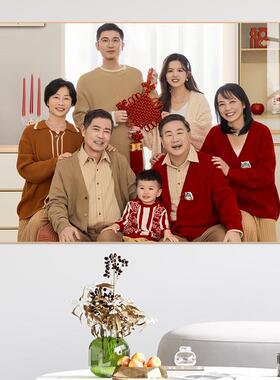 定制新年全家福相框放大挂墙高级感水晶婚纱照相片冲印打印礼物