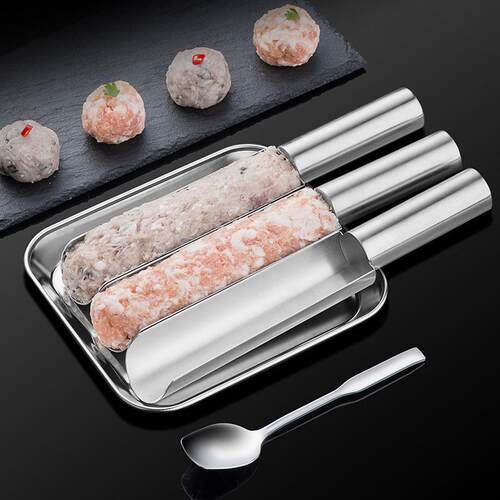 肉丸制作器不锈钢丸子神器鱼丸肉丸子模具虾滑器炸丸子模具 - 图0