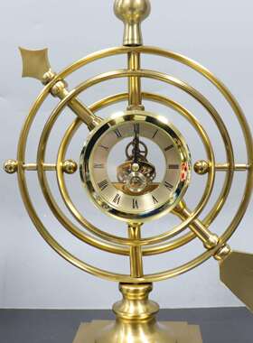 创意轻奢金属电镀地球仪造型时间摆件家居装饰品软装饰品摆件