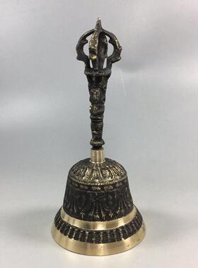 三清铃铛道士铃佛铃金刚铃杵老铜铃黄铜铃铛摆件彷古做旧铜铃古玩
