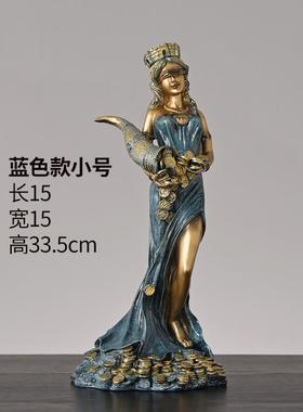 高档神话希腊罗马件欧财富女摆摆设办公北室饰品开业神礼品礼物软