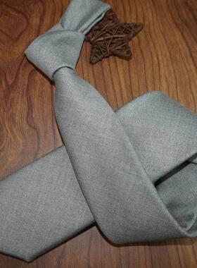 男士纯色简约正装商务7.5cm工作服休闲百搭灰色韩式领带英伦风