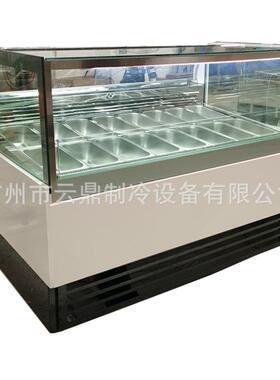 厂家新款直角20盘硬冰柜商用雪糕陈列柜110V冰淇淋展示柜