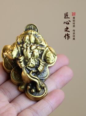 铜金蟾蜍吉祥饰品小三足金蟾蜍精品茶宠物金蟾蜍玩具柄件家礼