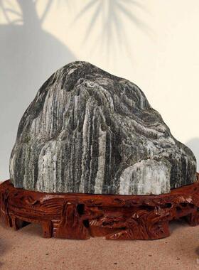 泰山石敢当天然原石室内泰山石靠山石办公室客厅补角旺宅石头摆件