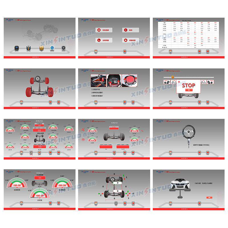 Jintuo Auto Intelligent D Four Wheel Aligner Dual Screen Equipment Large Shear Four Post Lift Tire Shop Tool