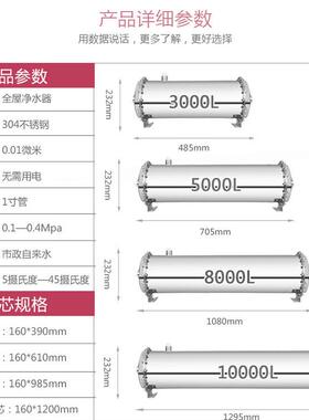 滤锈125净水器不全屋自来水钢过滤器大流量超机集中供水设备长效