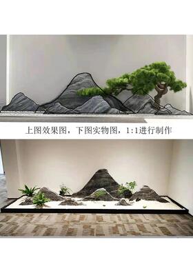 雪浪石泰山石切片水组合大型景观石头院AVZ造户外庭枯山景假山室
