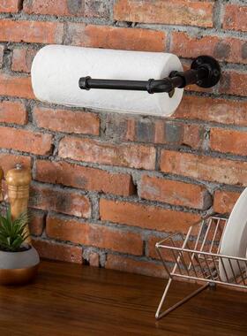 跨境金属壁挂式纸巾架橱柜下悬挂洗碗巾架水管厨房毛巾置物架家用