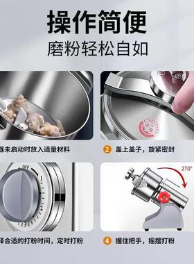 外贸款多功能粉碎机小型家用三七杂粮磨粉机超细研磨机商用打粉