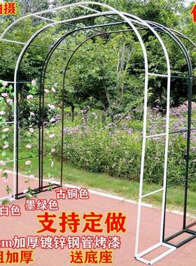 简易铁艺拱门花架爬藤架攀爬架葡萄拱形蔷薇月季庭院园艺