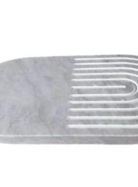 现代简约创意大理石椭圆形托盘底板装饰板家居样板房售楼处软装