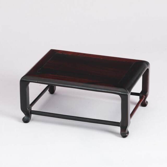 Ebony solid wood Ming style square table vase antique ornaments porcelain teapot bonsai jade base heightened wooden holder