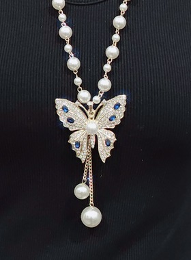 珍珠挂件项链毛衣长款爆款项链