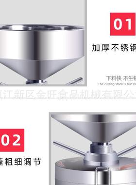 金汇缘商用豆浆机商用渣浆分离免过滤电动不锈钢磨浆机