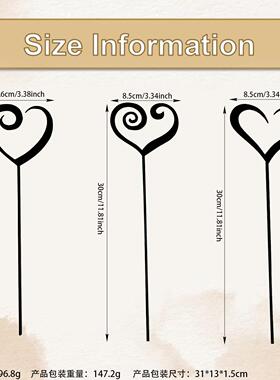 跨境新品乡村风格心形花盆装饰插件，家居和花园装饰铁艺插件