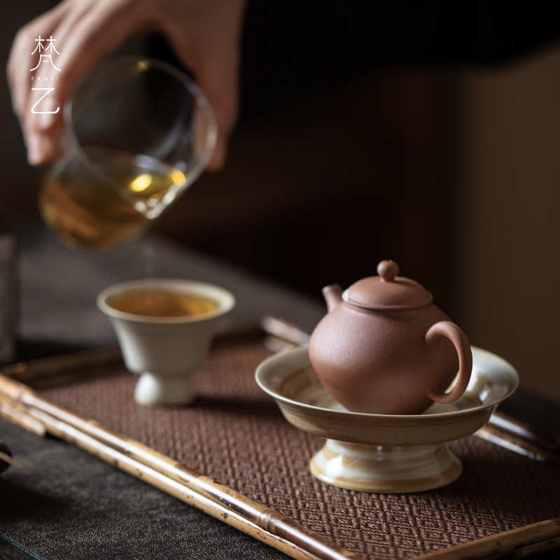 Fan Yi Rijiri Fine Ceramic Powder Inspiring Gaozu Dry Brewing Pot Pot Harvest Fruit Snacks Fruit Snacks Kung Fu Tea Set Accessories