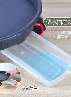 加厚万向轮花盆托盘 塑料移动花盆底座接水盘圆形滚轮厂家直销