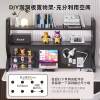 Desktop bookshelf desktop storage rack office desk multi-layer iron hole board storage shelf home student organizing rack